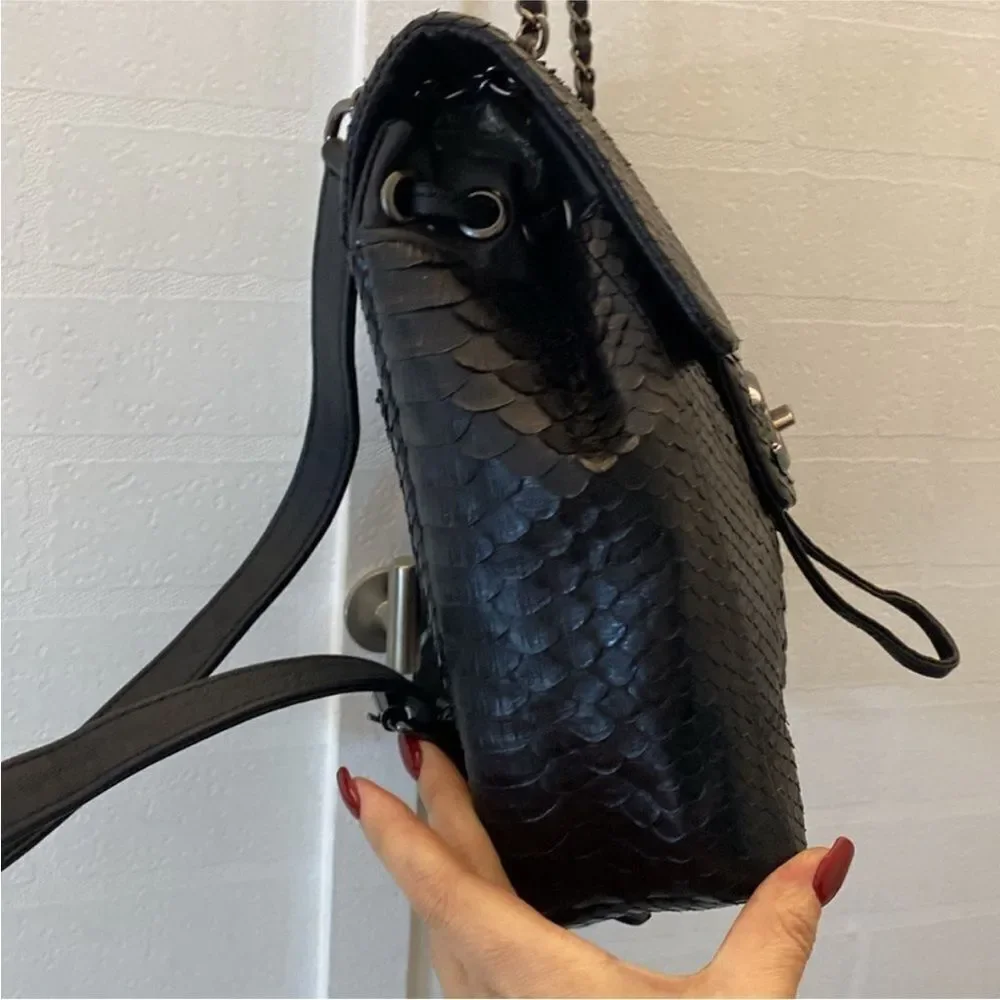 Justified Hunt  Black  snake skin  Backpack